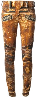 Balmain Oriental print jean