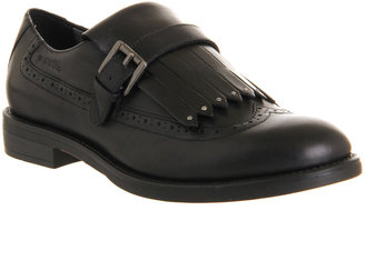 Vagabond Amina Fringe Shoe Black Leather - Flats