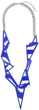 Topshop Womens Central Saint Martins Cut-Out Necklace - Blue