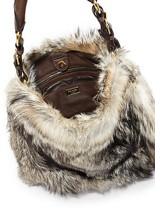 Prada Fox Fur Hobo Bag
