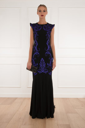 Andrew Gn Pagoda Embroidered Mermaid Gown