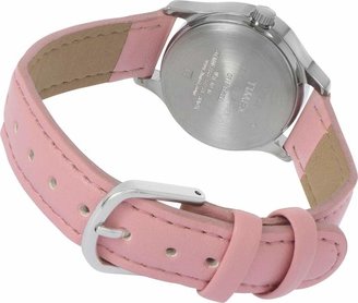 Timex Pink First Easy Reader Leather Strap Watch