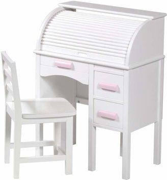 Guidecraft Jr. Roll-Top Desk & Chair Set - White
