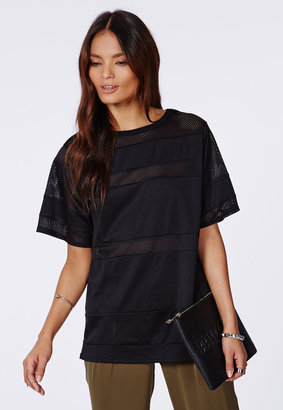 Missguided Contrast Perforated Sweatshirt
