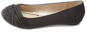 Charlotte Russe Crisscrossing Ruched Ballet Flats