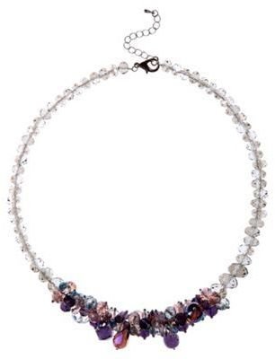 Jacques Vert Damson cluster necklace
