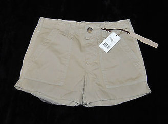 Vince khaki tan fatigue board roll-up shorts women's 24 25 30 Rtl $175