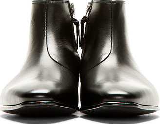 Paul Smith Black Leather Dove Chelsea Boots