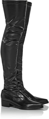 Stella McCartney Faux stretch-leather over-the-knee boots