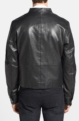 Topman Retro Leather Biker Jacket
