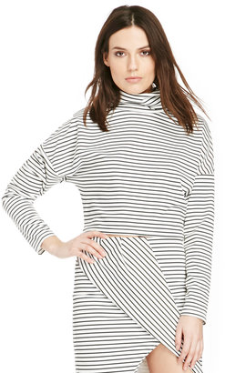 Finders Keepers Striped Teen Spirit Top in Black & White Stripe S