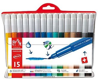 Caran d'Ache Fancolor Maxi Fiber-Tipped Pen Kit (15 Colors)