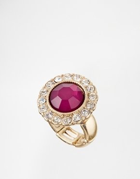 Talullah Tu Tallulah Tu Mini Bead Crystal Surround Ring - Purple