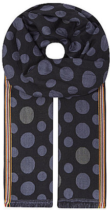Paul Smith Cotton-silk blend spotted scarf