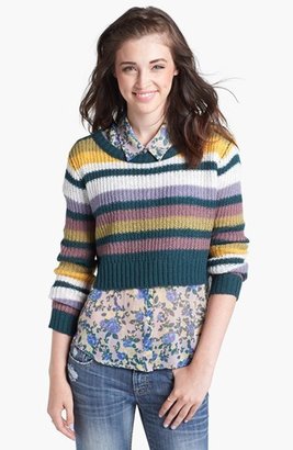 Rubbish Stripe Crop Sweater (Juniors)