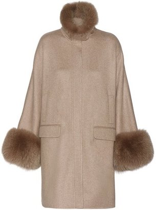 Loro Piana Anouk cashmere and fox fur coat