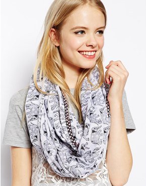 ASOS Elephant Infinity scarf With Constant Tape