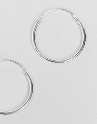 ASOS Design Sterling Silver 20mm Hoop Earrings