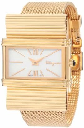Ferragamo Women's F69MBQ5091 S080 Renaissance Gold Plated White Mother-of-Pearl Watch