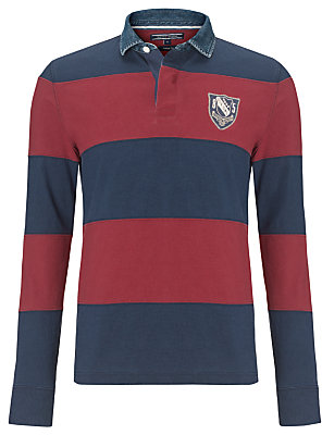 Tommy Hilfiger Tor Rugby Polo Shirt, NavyRed