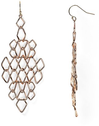 Alexis Bittar Barbed Articulating Diamond-Shaped Wire Earrings
