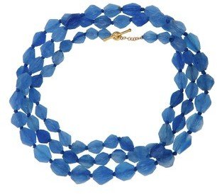 Cathy Waterman Handmade Afghani Light Blue Glass Bead Chain