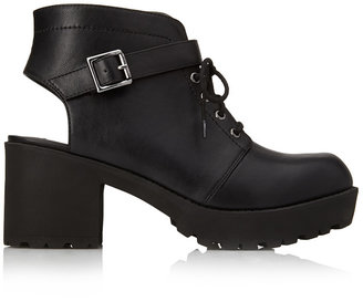 Forever 21 On The Edge Cutout Booties
