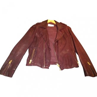 Leon & HARPER Burgundy Leather Jacket