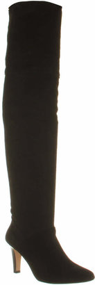 Office Nouveau 2 Thigh High Slouch Black Suede
