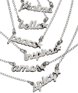Jessica Elliot Silver Use Your Words Necklace