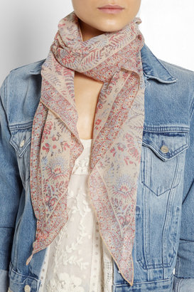 Kate Moss for Topshop Paisley-print chiffon scarf