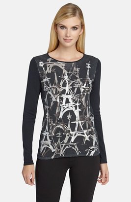 Catherine Malandrino Foiled Eiffel Tower Sweater