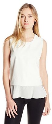 Madison Marcus Women's Faux Leather Tank