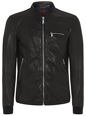 7 For All Mankind Leather Bomber Jacket