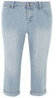 Dorothy Perkins Womens Bleach Wash Cropped Jeans- Blue