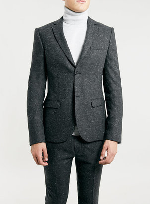 Topman Charcoal Fleck Ultra Skinny Suit