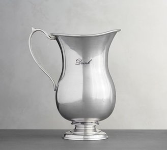 Pottery Barn Antique Silver Sentiment Pitcher