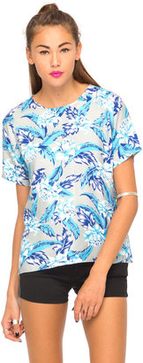 Dahlia Motel Pacey T Shirt Blouse in Blue