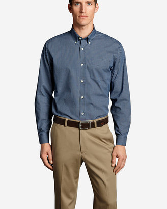Eddie Bauer Men's Wrinkle-Free Classic Fit Pinpoint Oxford Shirt - Blues