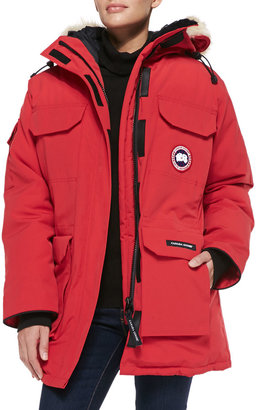 Canada Goose Expedition Fur-Hood Parka, Red