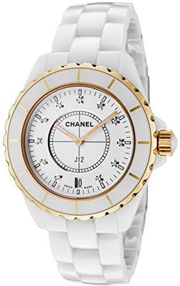 Chanel Women's J12 White Diamond White Lacquered Dial White High-Tech Ceramic