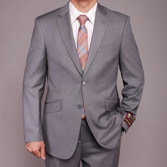 Fiorelli Giorgio Men's Gray Textured 2-button Slim-fit Suit  (Refurbished)