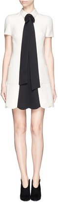 Valentino Crepe Couture bow neck dress