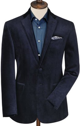 Charles Tyrwhitt Midnight blue velvet slim fit jacket