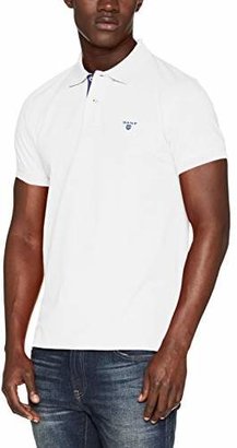 Gant Men's Contrast Color Pique Short Sleeve Polo Shirt