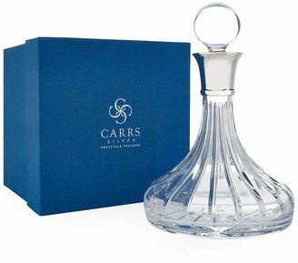 Carrs of Sheffield Silver Linear Cut Ship’s Decanter