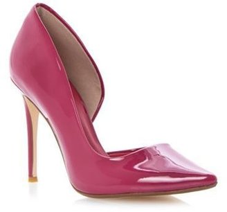 Dune Pink semi d'orsay pointed toe high heel court shoe