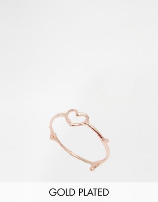Alex Monroe Verity By Exclusive Heart Ring - Rose gold