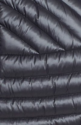 Bernardo Knit Collar Iridescent Down Vest (Plus Size)