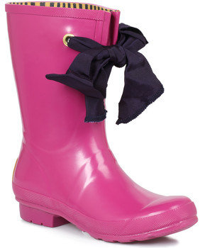 Joules Womens Millie Welly Magenta Boots Blue